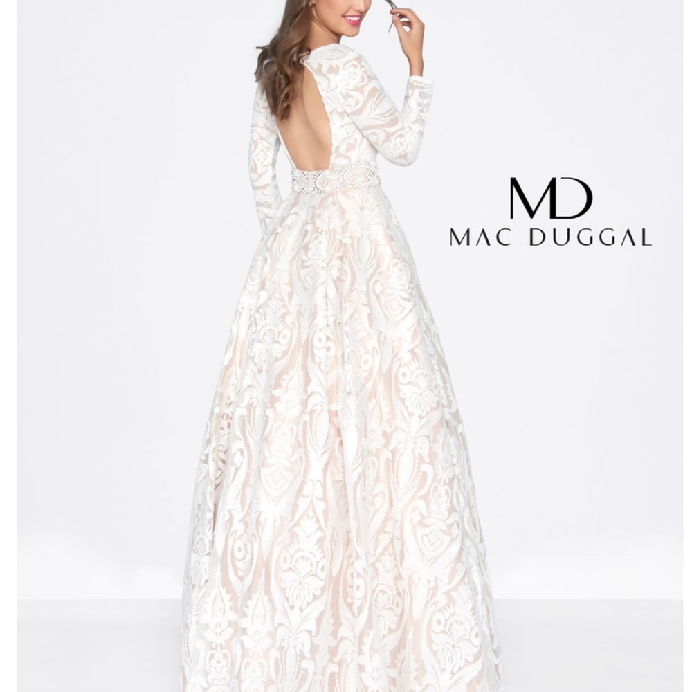 COPY - Ivory and white prom dress